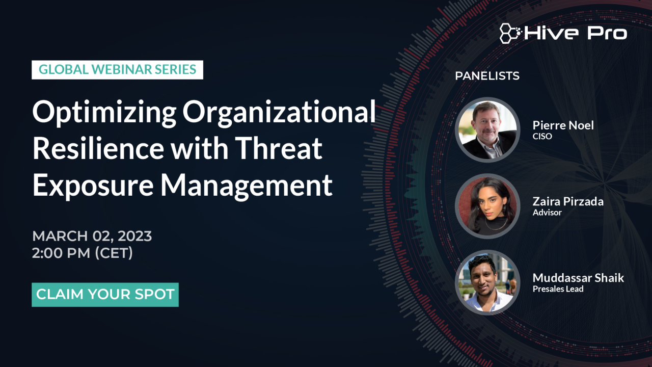 Webinar with CyAN Member Pierre Noel – Optimizing Organizational Resilience with Threat Exposure Management (EMEA)